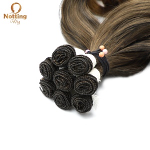 Extension de cheveux synthétique 16 pouces cheveux noir et blond ondulé