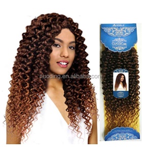 Mèches marron vague profonde cheveux longs 22 pouces en fibre synthétique de haute qualité