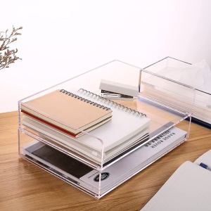 Support de rangement de documents en acrylique transparent 31.5 * 22.2 * 6.8cm