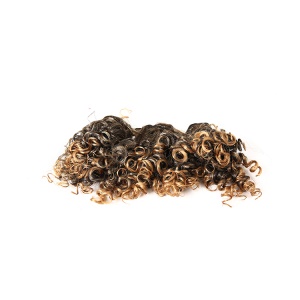 Extension de cheveux bouclée courts noirs 4 pouces Fibres de haute température