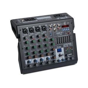Console de mixage audio professionnel 6 canaux avec fonction d'enregistrement