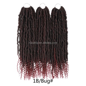 Extension de cheveux 14/18 pouces dreadlocks en fibre synthétique de basse température