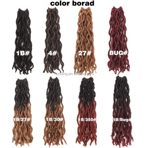 Extensions de cheveux synthétique pour femmes 12 pouces de cheveux faux locs fibre à basse température