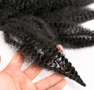 Mèche crépu en fibre synthétique 10 pouces cheveux crochet