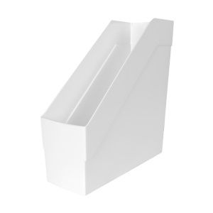 Porte magazines et documents en plastique blanc