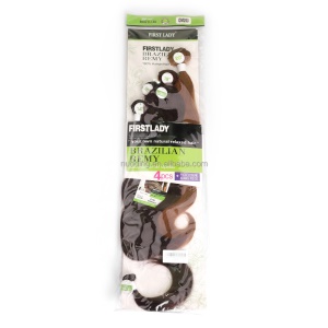 Extension de cheveux lot de 4 pièces cheveux en fibre synthétique longs et ondulés 4 longueurs differentes