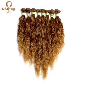 Mèche de 16 pouces aux cheveux raides, blonds en  fibres synthétiques pour femmes