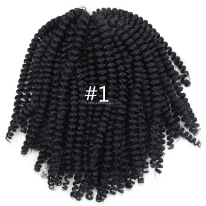 Mèches de 8 Pouces en fibre synthétique aux cheveux bouclé