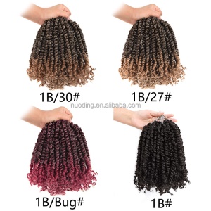 Extension de cheveux synthétique bouclés pour femmes 10 pouces