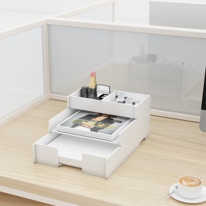 Support de documents de bureau en plastique trois couches simple et pratique