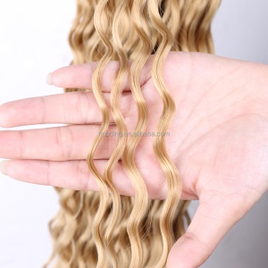 Extension de cheveux 30 pouces cheveux ondulé en fibre à haute température Deep Wave