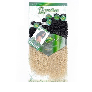 Mèches synthétiques à haute température lot de 6 avec Trois longueurs cheveux longs bouclés Facile à installer