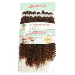 Extension de cheveux en fibre de haute température 18 pouces cheveux bouclés lot de 8 pcs
