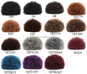 Perruque chignon synthétique en fibre facile à installer