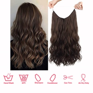 Mèches aux cheveux raides de 22 pouces  en fibre synthétiques haute température