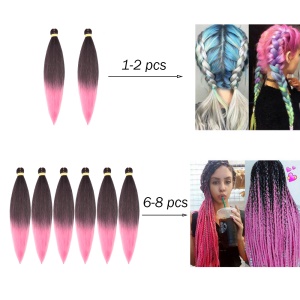 Extension de cheveux pré-étirée en fibre haute température 24 pouces cheveux doux et lisses pour tressage