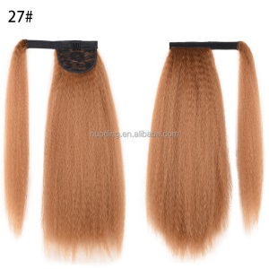Extension de cheveux en fibre synthétique cheveux raides avec colle magique 22 pouces
