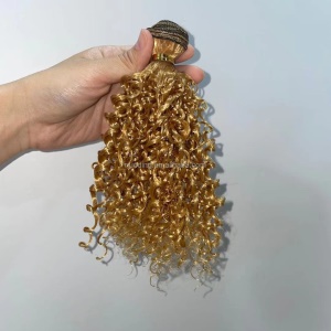 Mèches de 16 pouces  aux cheveux bouclées blond