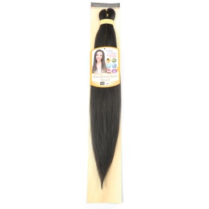 Extension de cheveux synthétique noir raide doux pour tressage 26 pouces