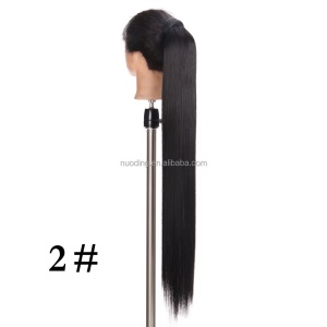 Perruque - Postiche  en fibre  synthétique au  cheveux raides de 34 pouces avec cordon de serrage