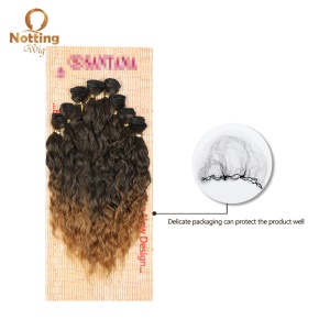 Mèches de cheveux synthétiques 100% résistant à la chaleur et bouclés 16 pouces