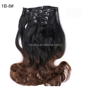 Extensions capillaires  en fibre synthétique haute température 18 pouces 12 clips