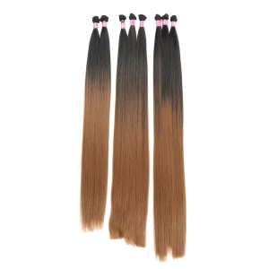 Mèche de 28 pouces aux cheveux raides en  fibres synthétiques pour femmes
