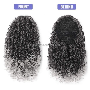 Perruque de 14 pouces aux cheveux bouclée en fibre synthétique