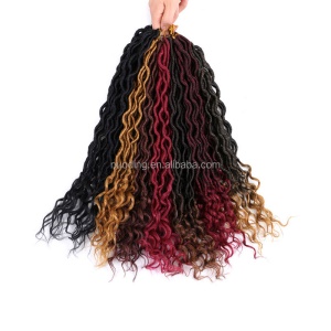 Perruque synthétique pour femme 20 pouces  cheveux bouclés