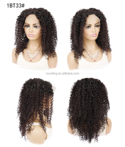 Perruque en fibre synthétique 20 pouces avec dentelle frontale cheveux bouclés