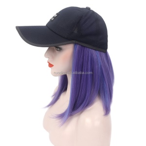 Perruque casquette  pour femme de 8 pouces à couleur dégradée