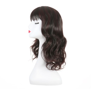 Perruque synthétique aux  cheveux ondulés