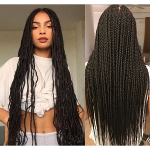 Perruque synthétique avec tresses  africaines