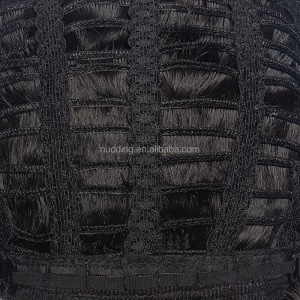 Perruque à fibre synthétique pour hommes 6 pouces cheveux bouclés noirs sans closure
