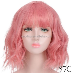 Perruque synthétique 12 pouces cheveux courts  résistant à la chaleur