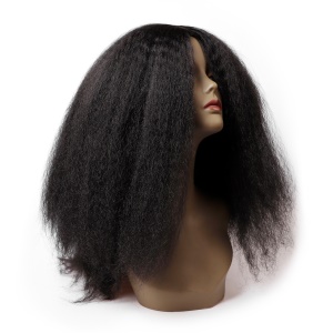 Perruque longue crépus en fibre synthétique de 22 pouces