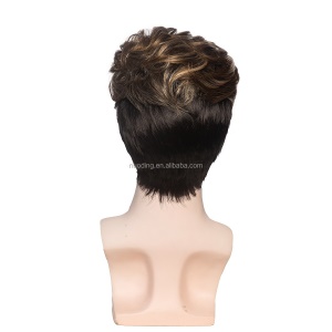 Bonnet de Perruque homme 6 pouces en fibre synthétique résistant à la chaleur et à haute température