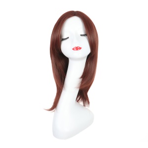 Perruque synthétique sans dentelle cheveux naturels droits et longs