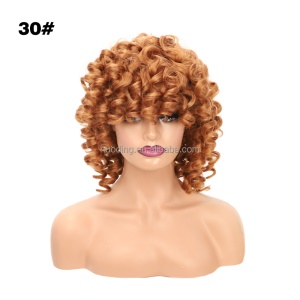 Perruque synthétique 13 pouces  aux cheveux bouclés
