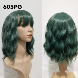 Perruque synthétique aux cheveux bouclés  résistant à la chaleur 14 pouces