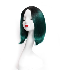 Cap de perruque Cosplay sans lace cheveux lisse synthétiques 14 pouces