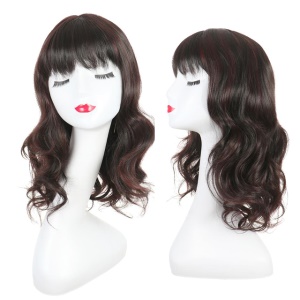 Perruque synthétique aux  cheveux ondulés
