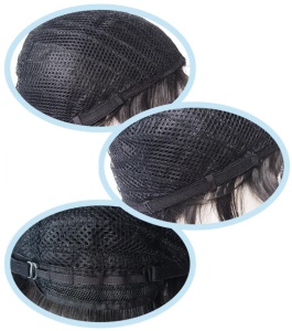 Perruque synthétique aux cheveux courts