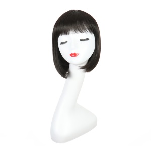 Perruque  synthétique aux cheveux courts doux et lisse