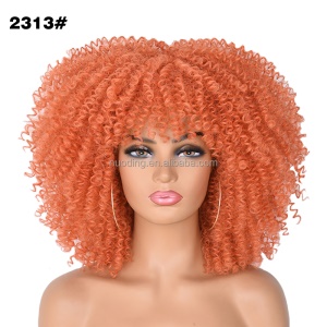 Perruque de 10 pouces aux cheveux frisée  en fibre synthétique résistant à la chaleur