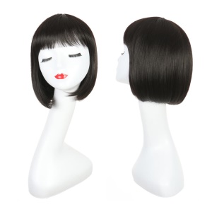 Perruque  synthétique aux cheveux courts doux et lisse