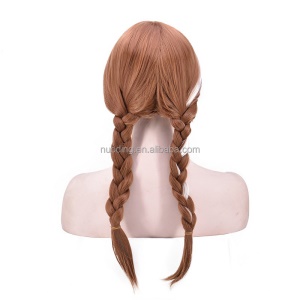 Perruque blonde de 28 pouces en fibre synthétique( perruque identique a Princesse Elsa )
