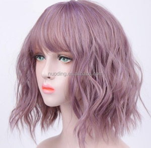 Perruque synthétique 12 pouces cheveux courts  résistant à la chaleur