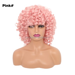 Perruque synthétique 13 pouces  aux cheveux bouclés