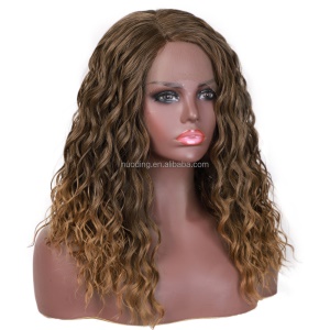 Perruque bouclée  en dentelle fibre synthétique 16 pouces